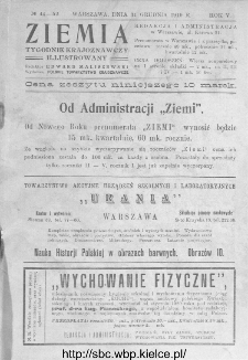 Ziemia : tygodnik krajoznawczy ilustrowany 1919, R.V, nr 44-52