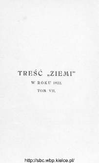 Treść Ziemi w roku 1922