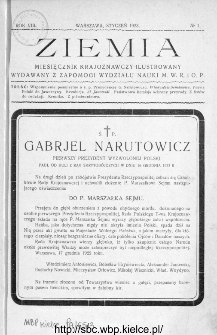 Ziemia : miesięcznik krajoznawczy ilustrowany 1923, R.VIII, nr 1