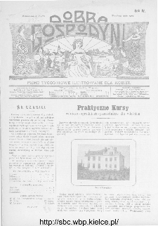 Dobra Gospodyni : pismo ilustrowane dla kobiet 1904, R.IV, nr 37