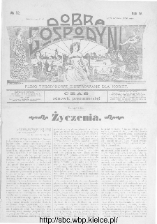 Dobra Gospodyni : pismo ilustrowane dla kobiet 1904, R.IV, nr 52