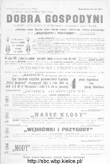Dobra Gospodyni : pismo ilustrowane dla kobiet 1906, R.VI, nr 49