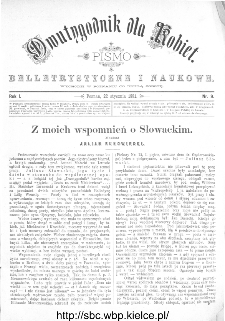 Dwutygodnik dla Kobiet : pismo beletrystyczne i naukowe, R.1, 1881, nr 9