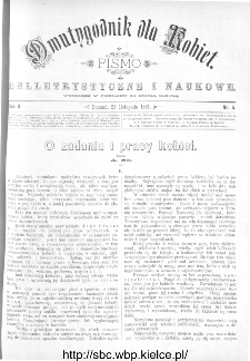Dwutygodnik dla Kobiet : pismo beletrystyczne i naukowe, R.2, 1881, nr 5