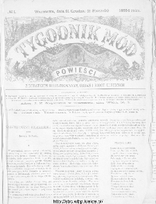 Tygodnik M&oacute;d i Powieści : z dodatkiem illustrowanym ubrań i rob&oacute;t kobiecych 1886, nr 1
