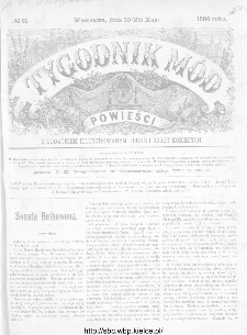 Tygodnik Mód i Powieści : z dodatkiem illustrowanym ubrań i robót kobiecych 1886, nr 21
