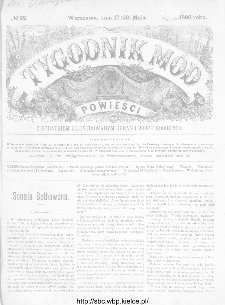 Tygodnik Mód i Powieści : z dodatkiem illustrowanym ubrań i robót kobiecych 1886, nr 22