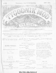 Tygodnik Mód i Powieści : z dodatkiem illustrowanym ubrań i robót kobiecych 1886, nr 25