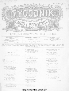 Tygodnik Mód i Powieści : z dodatkiem illustrowanym ubrań i robót kobiecych 1891, R.XXXIII, nr 6