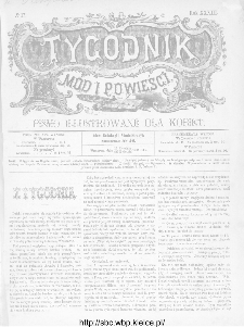 Tygodnik Mód i Powieści : z dodatkiem illustrowanym ubrań i robót kobiecych 1891, R.XXXIII, nr 17