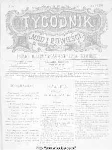 Tygodnik Mód i Powieści : z dodatkiem illustrowanym ubrań i robót kobiecych 1891, R.XXXIII, nr 24