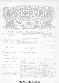 Tygodnik Mód i Powieści : z dodatkiem illustrowanym ubrań i robót kobiecych 1891, R.XXXIII, nr 25