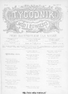 Tygodnik Mód i Powieści : z dodatkiem illustrowanym ubrań i robót kobiecych 1891, R.XXXIII, nr 31