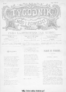 Tygodnik M&oacute;d i Powieści : z dodatkiem illustrowanym ubrań i rob&oacute;t kobiecych 1891, R.XXXIII, nr 40