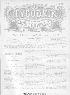 Tygodnik Mód i Powieści : z dodatkiem illustrowanym ubrań i robót kobiecych 1891, R.XXXIII, nr 43