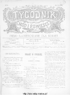 Tygodnik Mód i Powieści : z dodatkiem illustrowanym ubrań i robót kobiecych 1891, R.XXXIII, nr 52
