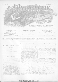 Tygodnik M&oacute;d i Powieści : z dodatkiem illustrowanym ubrań i rob&oacute;t kobiecych 1892, R.XXXIV, nr 35