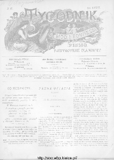 Tygodnik M&oacute;d i Powieści : z dodatkiem illustrowanym ubrań i rob&oacute;t kobiecych 1892, R.XXXIV, nr 37