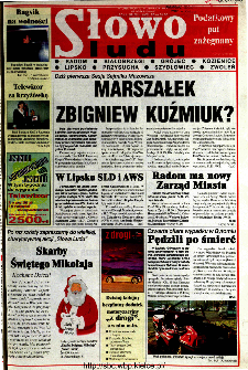 Słowo Ludu 1998 R.LVIII, nr 262 (Radom(...)Zwoleń)