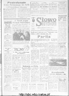 Słowo Ludu : organ Komitetu Wojew&oacute;dzkiego Polskiej Zjednoczonej Partii Robotniczej, 1973, R.XXIV, nr 269