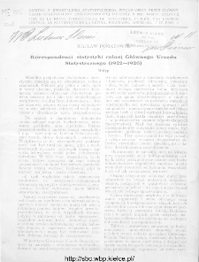 Wiadomości Statystyczne Gł&oacute;wnego Urzędu Statystycznego 1927, T.IV, z.2