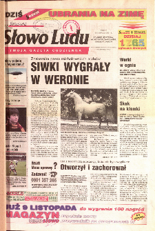 Słowo Ludu 2001 R.LII, nr 258 (Ponidzie, Jędrzejów, Włoszczowa,Sandomierz, Staszów, Opatów)