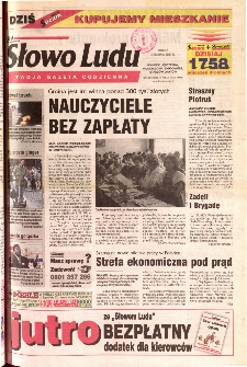 Słowo Ludu 2001 R.LII, nr 282 (Ponidzie, Jędrzej&oacute;w, Włoszczowa,Sandomierz, Stasz&oacute;w, Opat&oacute;w)