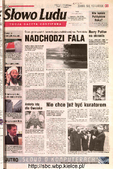 Słowo Ludu 2002 R.LIV, nr 7 (Ponidzie, Jędrzej&oacute;w, Włoszczowa,Sandomierz, Stasz&oacute;w, Opat&oacute;w)