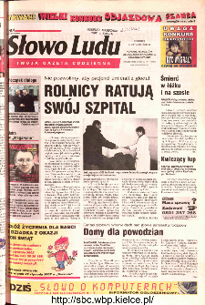 Słowo Ludu 2002 R.LIV, nr 14 (Ponidzie, Jędrzej&oacute;w, Włoszczowa,Sandomierz, Stasz&oacute;w, Opat&oacute;w)