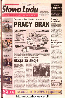 Słowo Ludu 2002 R.LIV, nr 20 (Ponidzie, Jędrzej&oacute;w, Włoszczowa,Sandomierz, Stasz&oacute;w, Opat&oacute;w)