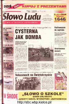 Słowo Ludu 2002 R.LIV, nr 24 (Ponidzie, Jędrzej&oacute;w, Włoszczowa,Sandomierz, Stasz&oacute;w, Opat&oacute;w)