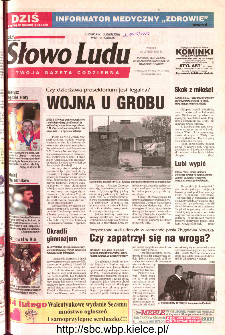 Słowo Ludu 2002 R.LIV, nr 36 (Ponidzie, Jędrzej&oacute;w, Włoszczowa,Sandomierz, Stasz&oacute;w, Opat&oacute;w)