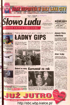 Słowo Ludu 2002 R.LIV, nr 37 (Ponidzie, Jędrzej&oacute;w, Włoszczowa,Sandomierz, Stasz&oacute;w, Opat&oacute;w)