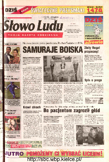 Słowo Ludu 2002 R.LIV, nr 72 (Ponidzie, Jędrzej&oacute;w, Włoszczowa,Sandomierz, Stasz&oacute;w, Opat&oacute;w)