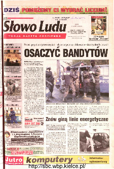 Słowo Ludu 2002 R.LIV, nr 73 (Ponidzie, Jędrzej&oacute;w, Włoszczowa,Sandomierz, Stasz&oacute;w, Opat&oacute;w)