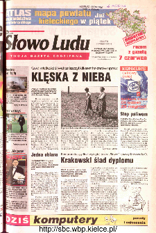 Słowo Ludu 2002 R.LIV, nr 129 (Ponidzie, Jędrzej&oacute;w, Włoszczowa,Sandomierz, Stasz&oacute;w, Opat&oacute;w)