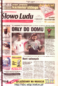 Słowo Ludu 2002 R.LIV, nr 133 (Ponidzie, Jędrzej&oacute;w, Włoszczowa,Sandomierz, Stasz&oacute;w, Opat&oacute;w)