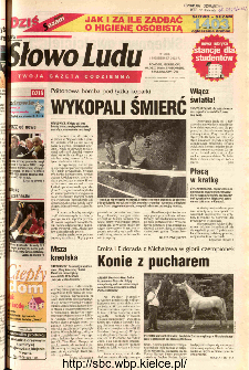 Słowo Ludu 2002 R.LIV, nr 228 (Ponidzie, Jędrzejów, Włoszczowa,Sandomierz, Staszów, Opatów)