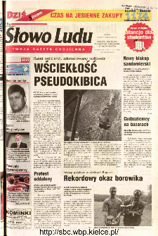 Słowo Ludu 2002 R.LIV, nr 234 (Ponidzie, Jędrzej&oacute;w, Włoszczowa,Sandomierz, Stasz&oacute;w, Opat&oacute;w)
