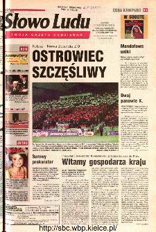 Słowo Ludu 2002 R.LIV, nr 242 (Ponidzie, Jędrzejów, Włoszczowa,Sandomierz, Staszów, Opatów)