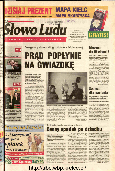 Słowo Ludu 2002 R.LIV, nr 294 (Ponidzie, Jędrzej&oacute;w, Włoszczowa,Sandomierz, Stasz&oacute;w, Opat&oacute;w)