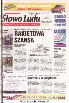 Słowo Ludu 2002 R.LIV, nr 88 (Ostrowiec, Starachowice, Skarżysko, Końskie)