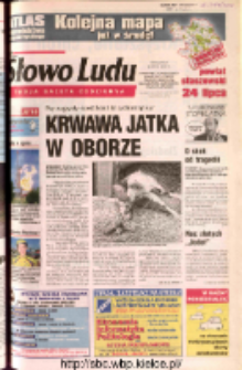 Słowo Ludu 2002 R.LIV, nr 168 (Ostrowiec, Starachowice, Skarżysko, Końskie, Ponidzie, Jędrzej&oacute;w, Włoszczowa, Sandomierz, Stasz&oacute;w, Opat&oacute;w)
