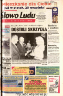 Słowo Ludu 2002 R.LIV, nr 215 (Ostrowiec, Starachowice, Skarżysko, Końskie, Ponidzie, Jędrzej&oacute;w, Włoszczowa, Sandomierz, Stasz&oacute;w, Opat&oacute;w)
