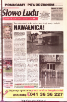 Słowo Ludu 2001 R.LII, nr 172 (Ostrowiec, Starachowice, Skarżysko, Końskie, Ponidzie, Jędrzejów, Włoszczowa, Sandomierz, Staszów, Opatów)