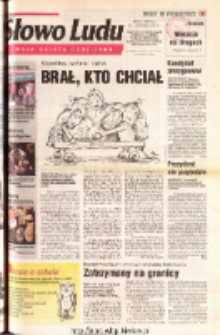 Słowo Ludu 2001 R.LII, nr 197 (Ostrowiec, Starachowice, Skarżysko, Końskie, Ponidzie, Jędrzej&oacute;w, Włoszczowa, Sandomierz, Stasz&oacute;w, Opat&oacute;w)