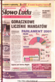 Słowo Ludu 2001 R.LII, nr 223 (Ostrowiec, Starachowice, Skarżysko, Końskie, Ponidzie, Jędrzej&oacute;w, Włoszczowa, Sandomierz, Stasz&oacute;w, Opat&oacute;w)