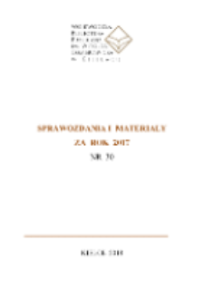 Sprawozdania i materiały za rok 2017, nr 30