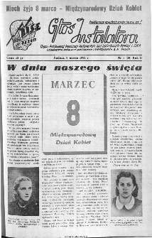 Głos Instalatora : organ Podstawowej Organ.[izacji] Partyjnej PZPR, Rad Zakładowych, Dyrekcji i ZMP Zjednoczenia Instalacji Sanitarnych B.M. Radom, 1945, nr 5(20)