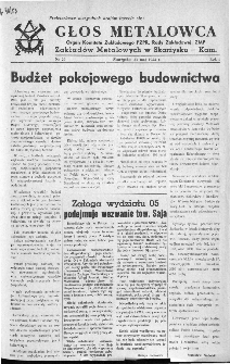 Głos Metalowca : organ Komitetu Zakładowego PZPR, Rady Zakładowej, ZMP Zakład&oacute;w Metalowych w Skarżysku-Kamiennej, 1953, nr 20